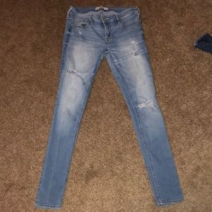 Hollister ripped low rise jeans